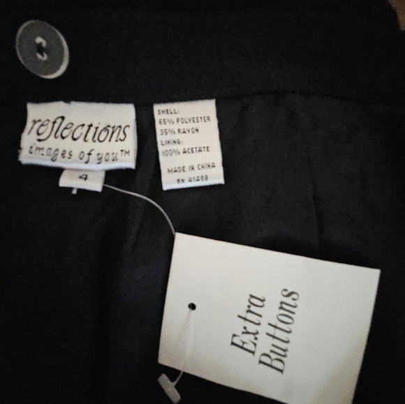 📣Reflections Images of You Navy Lined long Skirt 🆕 😍 Size 4 Open Pleats - Picture 5 of 7